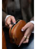 Victor & Hugo Paris Leder-Geldbörse "Gema" in Camel - (B)15 x (T)5 cm
