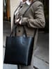 Victor & Hugo Paris Leder-Schultertasche "Bold" in Schwarz - (B)32 x (H)40 x (T)13 cm