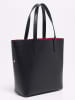Victor & Hugo Paris Leder-Schultertasche "Bold" in Schwarz - (B)32 x (H)40 x (T)13 cm