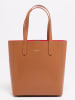 Victor & Hugo Paris Leder-Schultertasche "Bold" in Camel - (B)32 x (H)40 x (T)13 cm