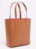 Victor & Hugo Paris Leder-Schultertasche "Bold" in Camel - (B)32 x (H)40 x (T)13 cm