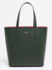 Victor & Hugo Paris Leren schoudertas "Bold" donkergroen - (B)32 x (H)40 x (D)13 cm