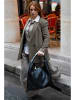 Victor & Hugo Paris Leder-Schultertasche "Zelie" in Schwarz - (B)45 x (H)35 x (T)5 cm