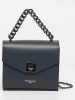 Victor & Hugo Paris Leren handtas "Thea" donkerblauw - (B)19 x (H)17 x (D)10 cm