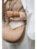 Victor & Hugo Paris Leder-Schultertasche "Bruna" in Beige - (B)25 x (H)15 x (T)8,5 cm
