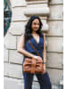 Victor & Hugo Paris Leder-Henkeltasche "Alix" in Camel - (B)25 x (H)20 x (T)10 cm
