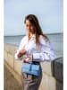 Victor & Hugo Paris Leder-Henkeltasche "Emy" in Hellblau - (B)22 x (H)11 x (T)5 cm