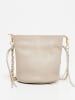Victor & Hugo Paris Leren schoudertas "Eonora" beige - (B)17 x (H)19,5 x (D)15 cm