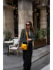Victor & Hugo Paris Leren schoudertas "Elaine" mosterdgeel - (B)26 x (H)16 x (D)6 cm