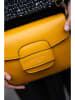 Victor & Hugo Paris Leren schoudertas "Elaine" mosterdgeel - (B)26 x (H)16 x (D)6 cm