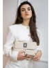 Victor & Hugo Paris Leder-Umhängetasche "Joyce" in Creme - (B)26 x (H)16 x (T)6 cm
