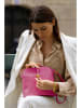 Victor & Hugo Paris Leder-Umhängetasche "Elise" in Pink - (B)22 x (H)23 x (T)13 cm