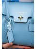 Victor & Hugo Paris Leren handtas "Jeny" lichtblauw - (B)25 x (H)19 x (D)7 cm