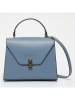 Victor & Hugo Paris Leder-Henkeltasche "Hugo" in Hellblau - (B)23,5 x (H)20 x (T)10 cm