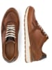 TRAVELIN' Leder-Sneakers "Northam" in Hellbraun