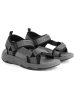 TRAVELIN' Leder-Trekkingsandalen "Rensvik" in Grau