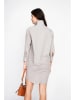 ASSUILI Leinenkleid in Taupe