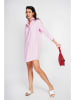ASSUILI Leinen-Kleid in Pink