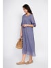 ASSUILI Leinenkleid in Blau