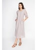 ASSUILI Leinenkleid in Taupe