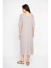ASSUILI Leinenkleid in Taupe