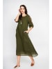 ASSUILI Leinen-Kleid in Khaki