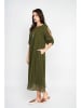 ASSUILI Leinenkleid in Khaki