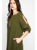 ASSUILI Leinenkleid in Khaki