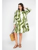 ASSUILI Jurk wit/groen