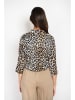 ASSUILI Blouse zwart/lichtbruin/wit