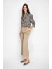 ASSUILI Blouse zwart/lichtbruin/wit