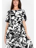 ASSUILI Kleid in Weiß/ Schwarz