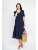 Le Jardin du Lin Kleid in Dunkelblau