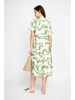Le Jardin du Lin Kleid in Weiß/ Hellgrün