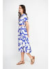 Le Jardin du Lin Kleid in Weiß/ Blau