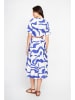 Le Jardin du Lin Kleid in Weiß/ Blau