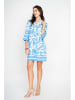 Le Jardin du Lin Kleid in Weiß/ Hellblau