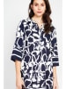 Le Jardin du Lin Kleid in Weiß/ Dunkelblau