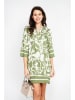 Le Jardin du Lin Kleid in Weiß/ Grün