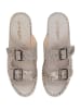 Ilse Jacobsen Leder-Pantoletten in Beige/ Gold