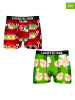 Lucky Boxer 2-delige set: boxershorts rood/groen