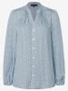 More & More Bluse in Hellblau/ Weiß