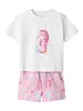 name it 2tlg. Outfit Rosa/ Weiß