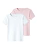 name it 2er-Set: Shirts in Weiß/ Rosa