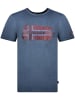 Geographical Norway Shirt "Jopograph" donkerblauw