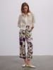 BGN Hose in Lila/ Creme