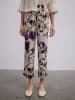 BGN Hose in Lila/ Creme