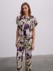 BGN Blouse paars/crème