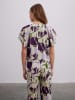 BGN Bluse in Lila/ Creme