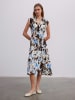 BGN Kleid in Creme/ Braun